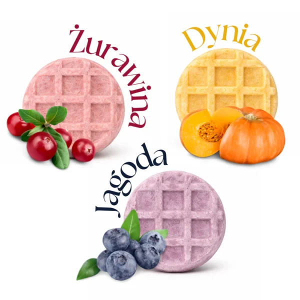 Complementary food for dogs, freeze-dried chicken wafers (mix of flavors)