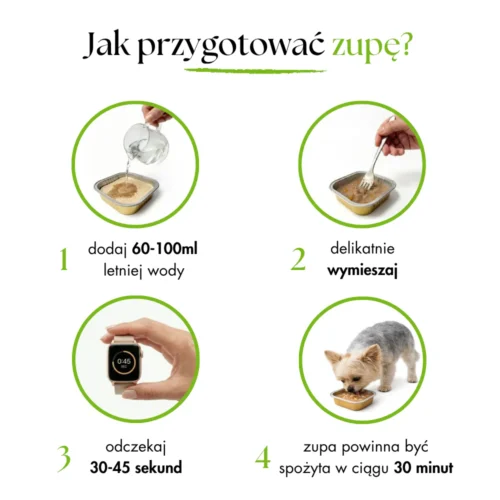 4 Duck and broccoli soup - freeze-dried complete dog food